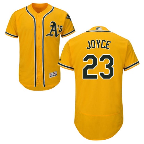 Oakland Athletics #23 Matt Joyce Gold Flexbase Authentic Collection Stitched Jersey Men's