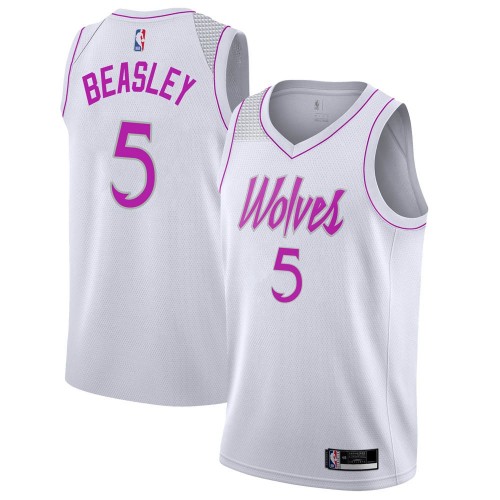 Minnesota Timberwolves #5 Malik Beasley White Womens Swingman Earned Edition Jersey Womens