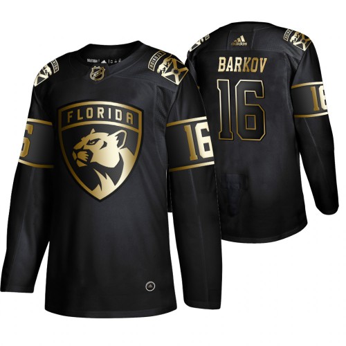 Adidas Florida Panthers #16 Aleksander Barkov Men's 2019 Black Golden Edition Authentic Stitched Jersey Men's