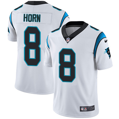 Carolina Panthers #8 Jaycee Horn White Men's Stitched Vapor Untouchable Limited Jersey Men's