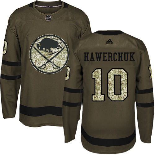 Adidas Buffalo Sabres #10 Dale Hawerchuk Green Salute to Service Stitched Jersey Men's