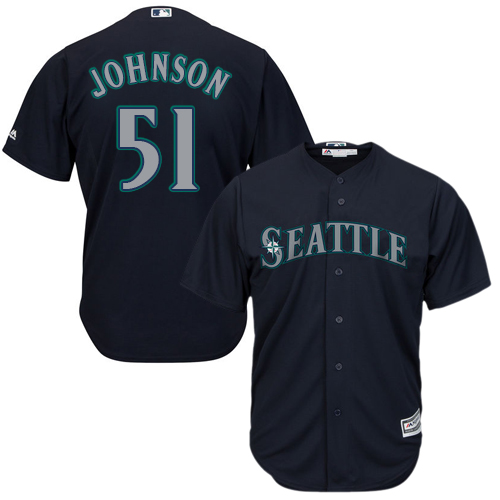 Seattle Mariners #51 Randy Johnson Navy Blue Cool Base Stitched Youth Jersey Youth