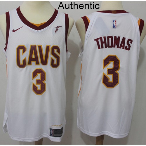 Cleveland Cavaliers #3 Isaiah Thomas White Authentic Association Edition Jersey Mens