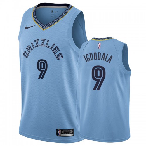 Memphis Grizzlies #9 Andre Iguodala Blue Statement Edition Mens Jersey Mens