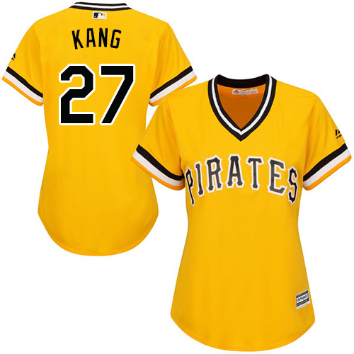Pittsburgh Pirates #27 Jung-ho Kang Gold Alternate Women's Stitched Jersey Womens