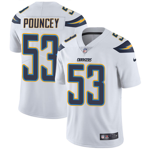 Los Angeles Chargers #53 Mike Pouncey White Men's Stitched Vapor Untouchable Limited Jersey Men's