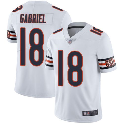 Chicago Bears #18 Taylor Gabriel White Men's Stitched Vapor Untouchable Limited Jersey Men's