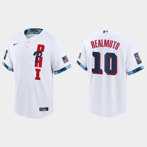 Philadelphia Philadelphia Phillies #10 JT Realmuto 2021 All Star Game Fan's Version White Jersey Men's