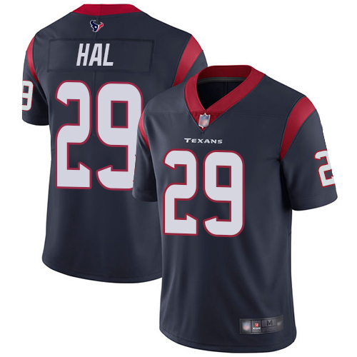 Houston Texans #29 Andre Hal Navy Blue Team Color Youth Stitched Vapor Untouchable Limited Jersey Youth
