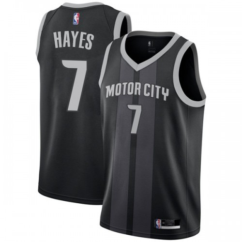 Detroit Pistons #7 Killian Hayes Black Swingman City Edition 2018/19 Jersey Mens