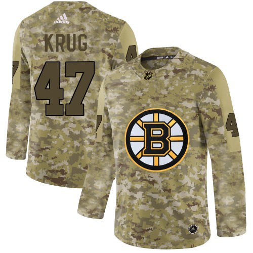 Adidas Boston Bruins #47 Torey Krug Camo Authentic Stitched Jersey Men's