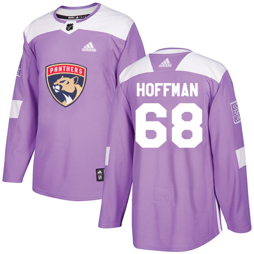 Adidas Florida Panthers #68 Mike Hoffman Purple Authentic Fights Cancer Stitched Jersey Men's