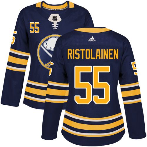Adidas Buffalo Sabres #55 Rasmus Ristolainen Navy Blue Home Authentic Women's Stitched Jersey Womens