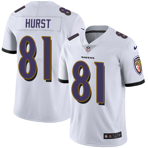 Baltimore Ravens #81 Hayden Hurst White Youth Stitched Vapor Untouchable Limited Jersey Youth