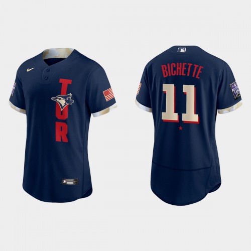 Toronto Toronto Blue Jays #11 Bo Bichette 2021 All Star Game Authentic Navy Jersey Men's