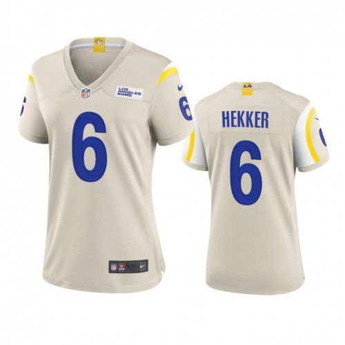 Los Angeles Los Angeles Rams #6 Johnny Hekker Women's Game Jersey - Bone Womens