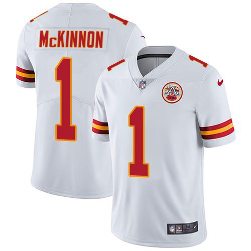 Chiefs #1 Jerick McKinnon White Men's Stitched Vapor Untouchable Limited Jersey