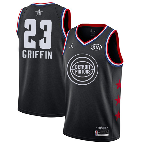 Detroit Pistons #23 Blake Griffin Black Jordan Swingman 2019 All-Star Game Jersey Mens