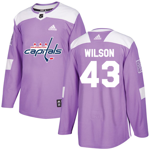 Adidas Washington Capitals #43 Tom Wilson Purple Authentic Fights Cancer Stitched Jersey Men's