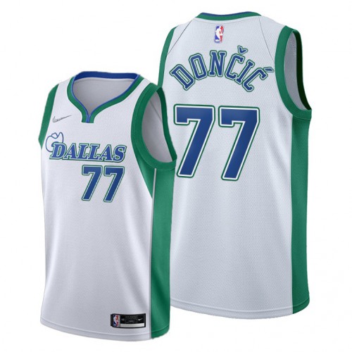 Dallas Dallas Mavericks #77 Luka Doncic Youth 2021-22 City Edition White Jersey Youth
