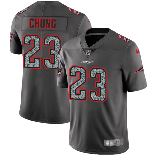 New England Patriots #23 Patrick Chung Gray Static Youth Stitched Vapor Untouchable Limited Jersey Youth