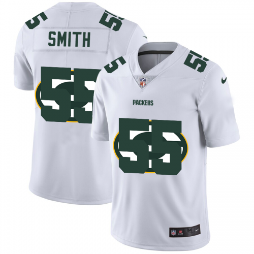 Green Bay Green Bay Packers #55 Za'Darius Smith White Men's Team Logo Dual Overlap Limited Jersey Men's