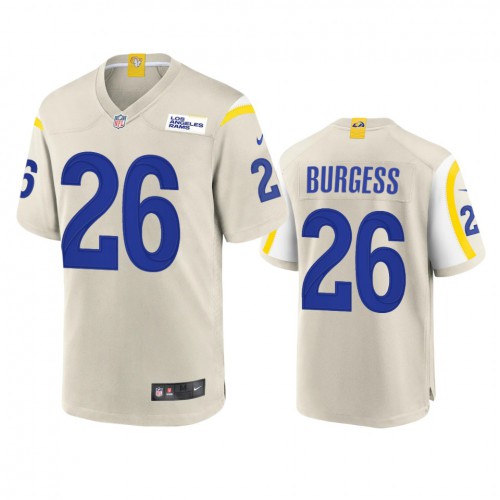 Los Angeles Los Angeles Rams #26 Terrell Burgess Men's Game Jersey - Bone Men's
