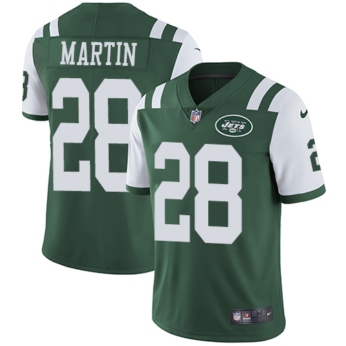 Jets #28 Curtis Martin Green Team Color Youth Stitched Vapor Untouchable Limited Jersey