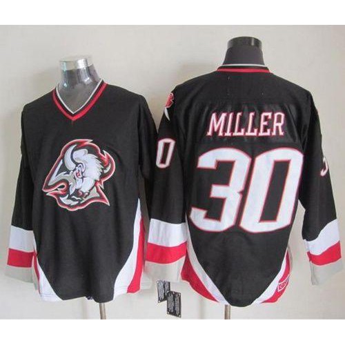 Buffalo Sabres #30 Ryan Miller Black CCM Throwback Stitched Jersey Men's