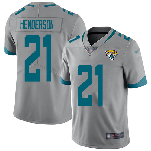 Jacksonville Jaguars #21 C.J. Henderson Silver Men's Stitched Limited Inverted Legend Jersey Men's