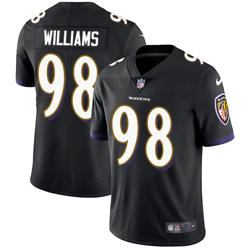 Baltimore Ravens #98 Brandon Williams Black Alternate Men's Stitched Vapor Untouchable Limited Jersey Men's