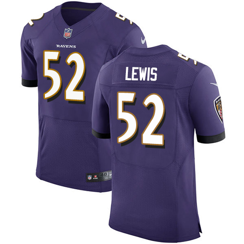 Ravens #52 Ray Lewis Purple Team Color Men's Stitched Vapor Untouchable Elite Jersey