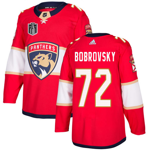 Adidas Lightning #72 Sergei Bobrovsky Red 2023 Stanley Cup Final Patch Home Authentic Stitched Youth Jersey