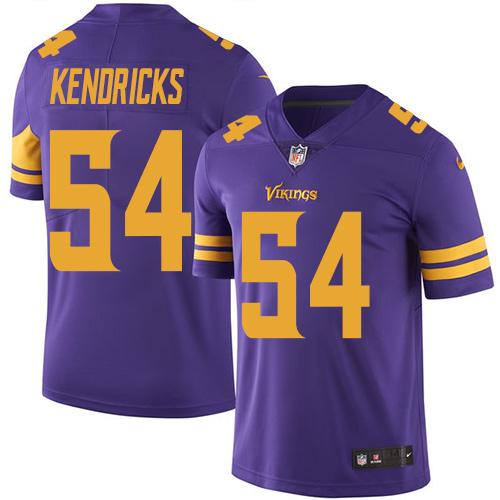 Minnesota Vikings #54 Eric Kendricks Purple Men's Stitched Limited Rush Jersey Men's