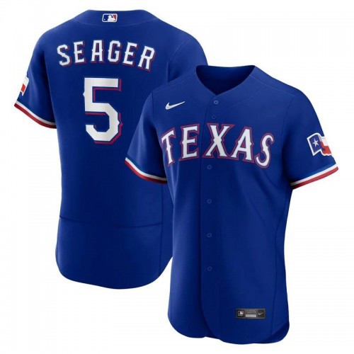 Texas Texas Rangers #5 Corey Seager Men's Royal Alternate Authentic Player Jersey Men's