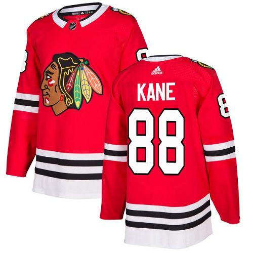 Adidas Chicago Blackhawks #88 Patrick Kane Red Home Authentic Stitched Jersey Men's