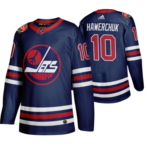 Winnipeg Winnipeg Jets #10 Dale Hawerchuk Men's 2019-20 Heritage Classic Wha Navy Stitched Jersey Men's
