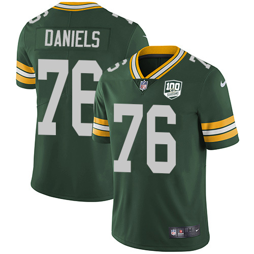 Green Bay Packers #76 Mike Daniels Green Team Color Men's 100th Season Stitched Vapor Untouchable Limited Jersey Men's