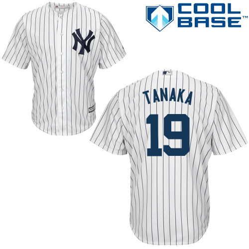 New York Yankees #19 Masahiro Tanaka White Stitched Youth Jersey Youth