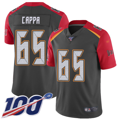 Tampa Bay Buccaneers #65 Alex Cappa Gray Youth Stitched Limited Inverted Legend 100th Season Jersey Youth