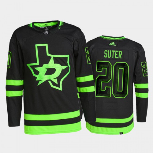 Adidas Dallas Stars #20 Ryan Suter Men's 2021-22 Alternate Authentic Jersey - Black Men's