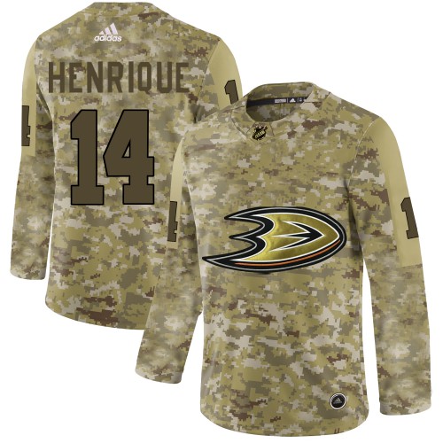 Adidas Anaheim Ducks #14 Adam Henrique Camo Authentic Stitched Jersey Men's