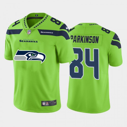 Seattle Seattle Seahawks #84 Colby Parkinson Green Men's Big Team Logo Vapor Limited Jersey Men's