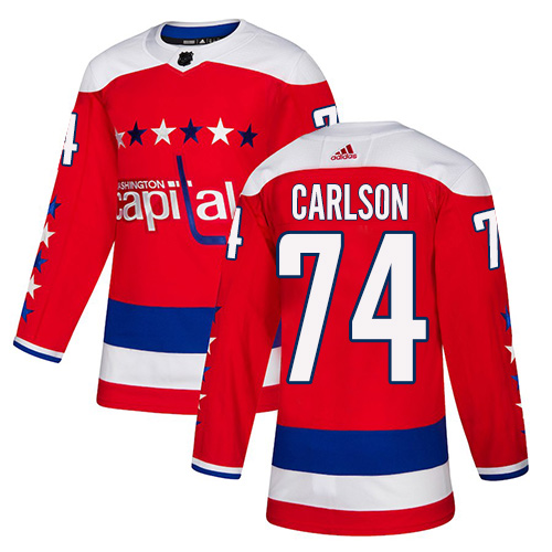 Adidas Washington Capitals #74 John Carlson Red Alternate Authentic Stitched Youth Jersey Youth