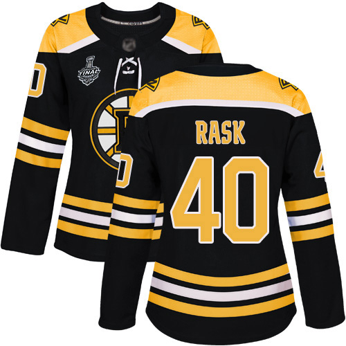Adidas Boston Bruins #40 Tuukka Rask Black Home Authentic Stanley Cup Final Bound Women's Stitched Jersey Womens