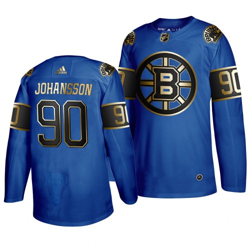 Adidas Boston Bruins #90 Marcus Johansson 2019 Father's Day Black Golden Men's Authentic Jersey Royal Men's