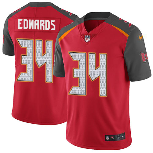Tampa Bay Buccaneers #34 Mike Edwards Red Team Color Youth Stitched Vapor Untouchable Limited Jersey Youth