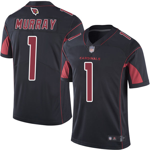 Cardinals #1 Kyler Murray Black Men's Stitched Limited Rush Jersey