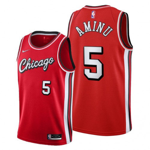Chicago Chicago Bulls #5 Al-Farouq Aminu Womens 2021-22 City Edition Red Jersey Womens
