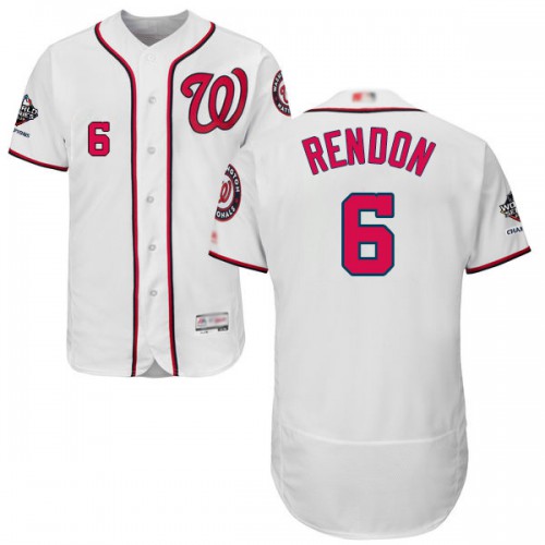 Washington Nationals #6 Anthony Rendon White Flexbase Authentic Collection 2019 World Series Champions Stitched Jersey Men's